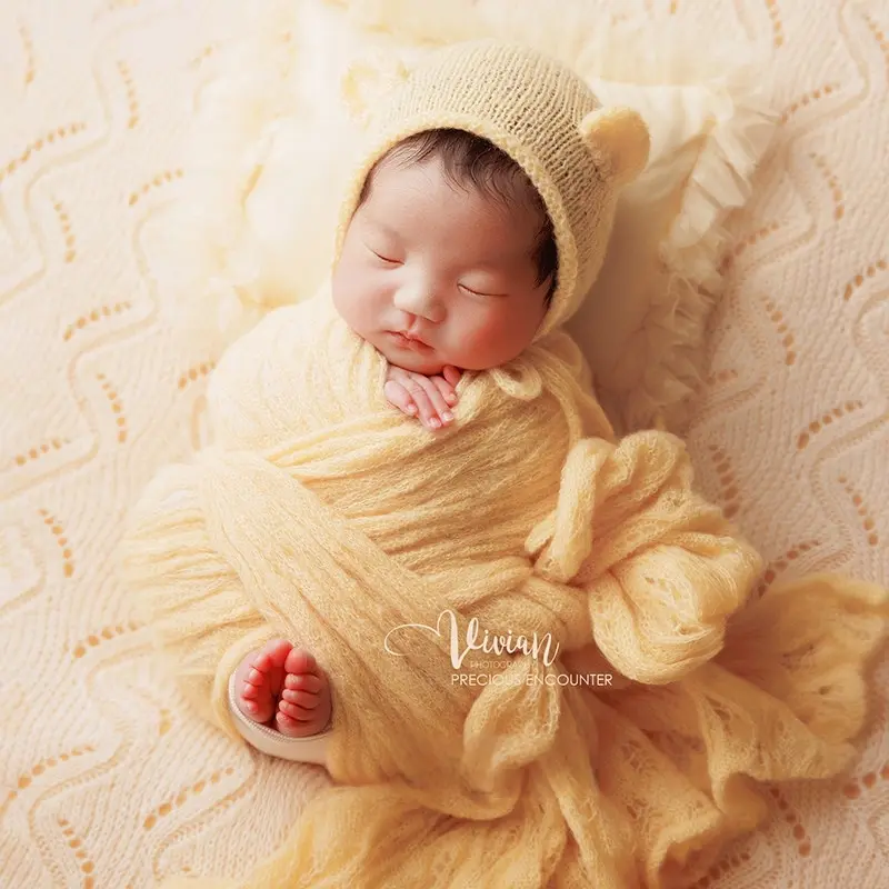 Yellow Knitted Theme Set - Newborn Photography Props - Image 2